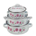 enamel mini pot with enamel lid and fashional design